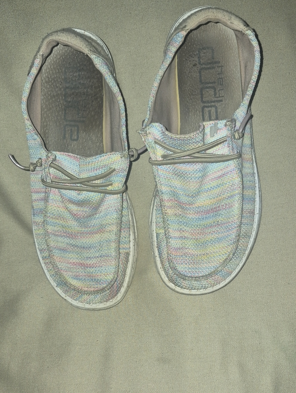 Hey Dude Women's Slip-On Sneakers in Pastel Multicolor Knit